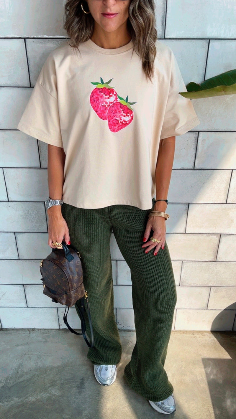 Olive Knit Pants