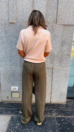 Olive Go To Striped Knit Pants