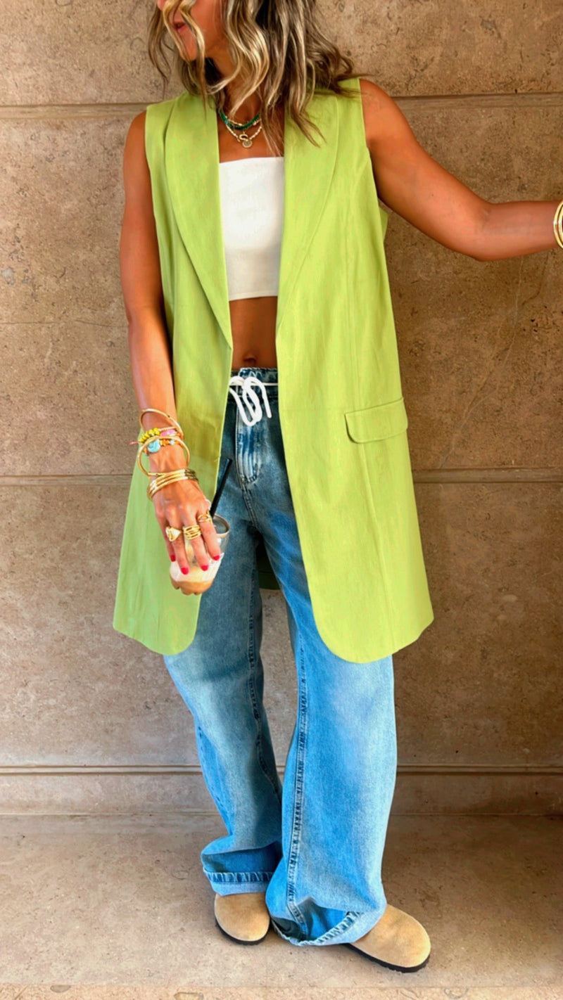 Lime Vested City Girl Vest