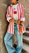 Red Candy Striper Shirt