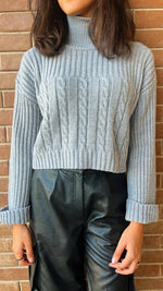 Grey Turtle Neck Loose Knit