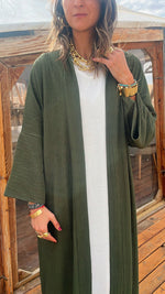 Olive Longline Thick Kimono