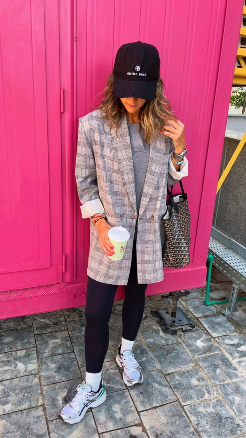 Grey Girl Boss Retro Oversize Blazer