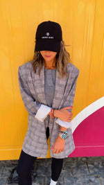 Grey Girl Boss Retro Oversize Blazer