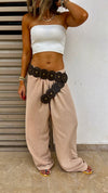 Beige Sunny Dayz Beach Pants