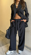 black Belted Pants