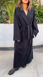 Black Heavy Winter Longline Coat