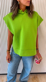 Lime Sleeveless Cool Nights Hoodie