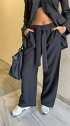 black Belted Pants