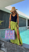 Lime Beach Life Beach Wrap Skirt