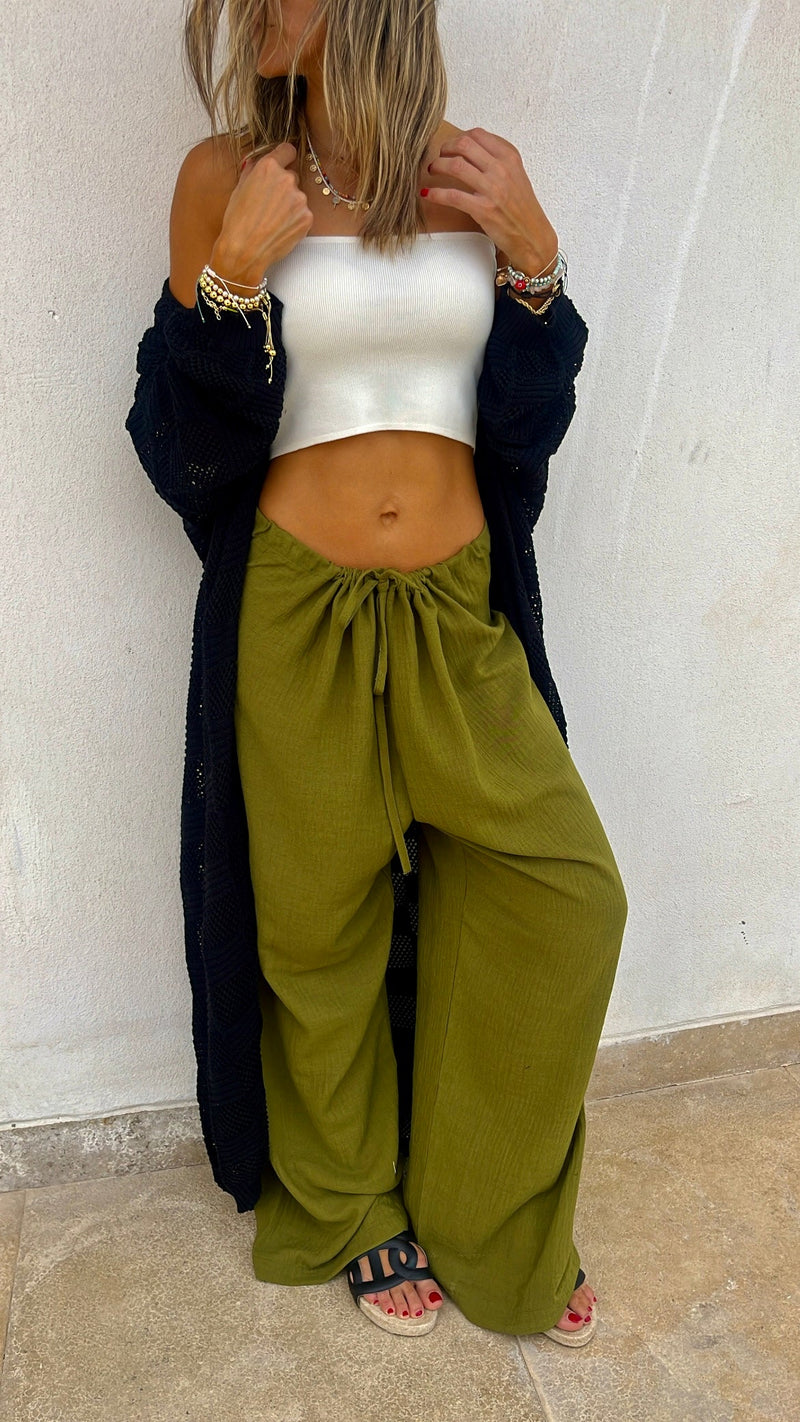 Olive Sunny Dayz Beach Pants