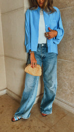 Baby Blue Cropped & Breezy Shirt