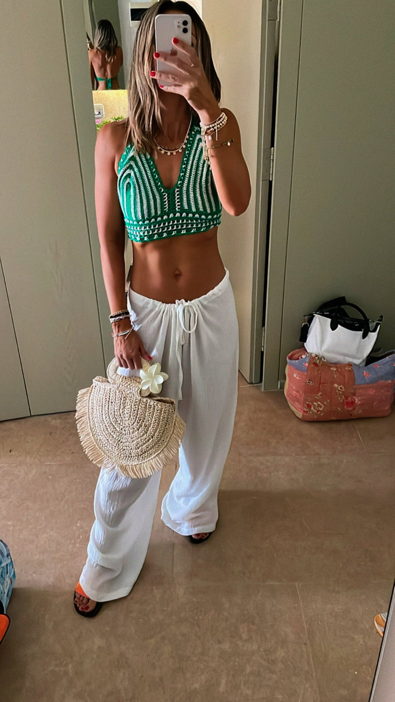 White Sunny Dayz Beach Pants