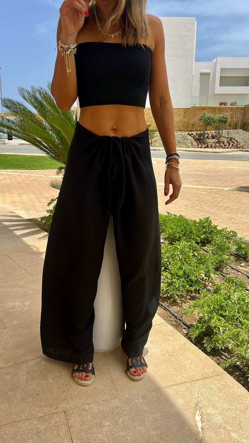 Black Sunny Dayz Beach Pants