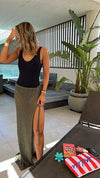 Olive Warmer Weather Crochet Wrap Skirt