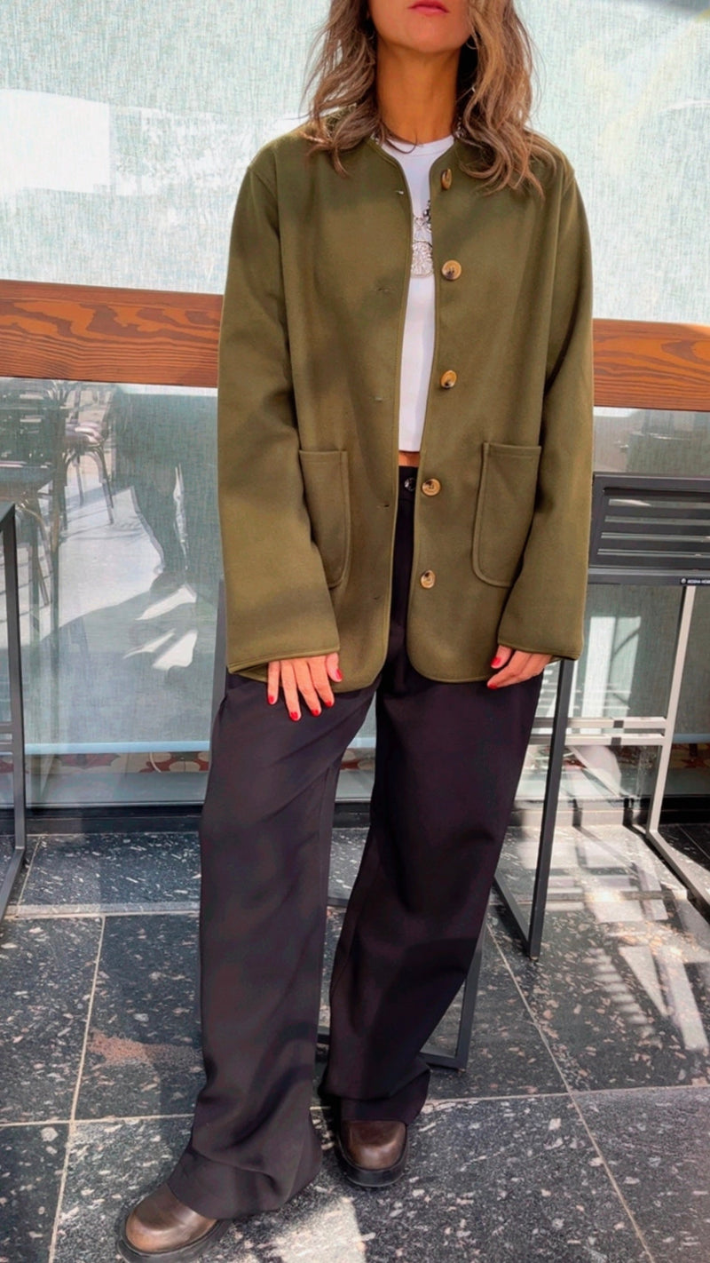 Olive Cozy Lightweight Jacket