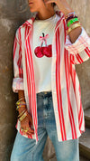 Red Candy Striper Shirt