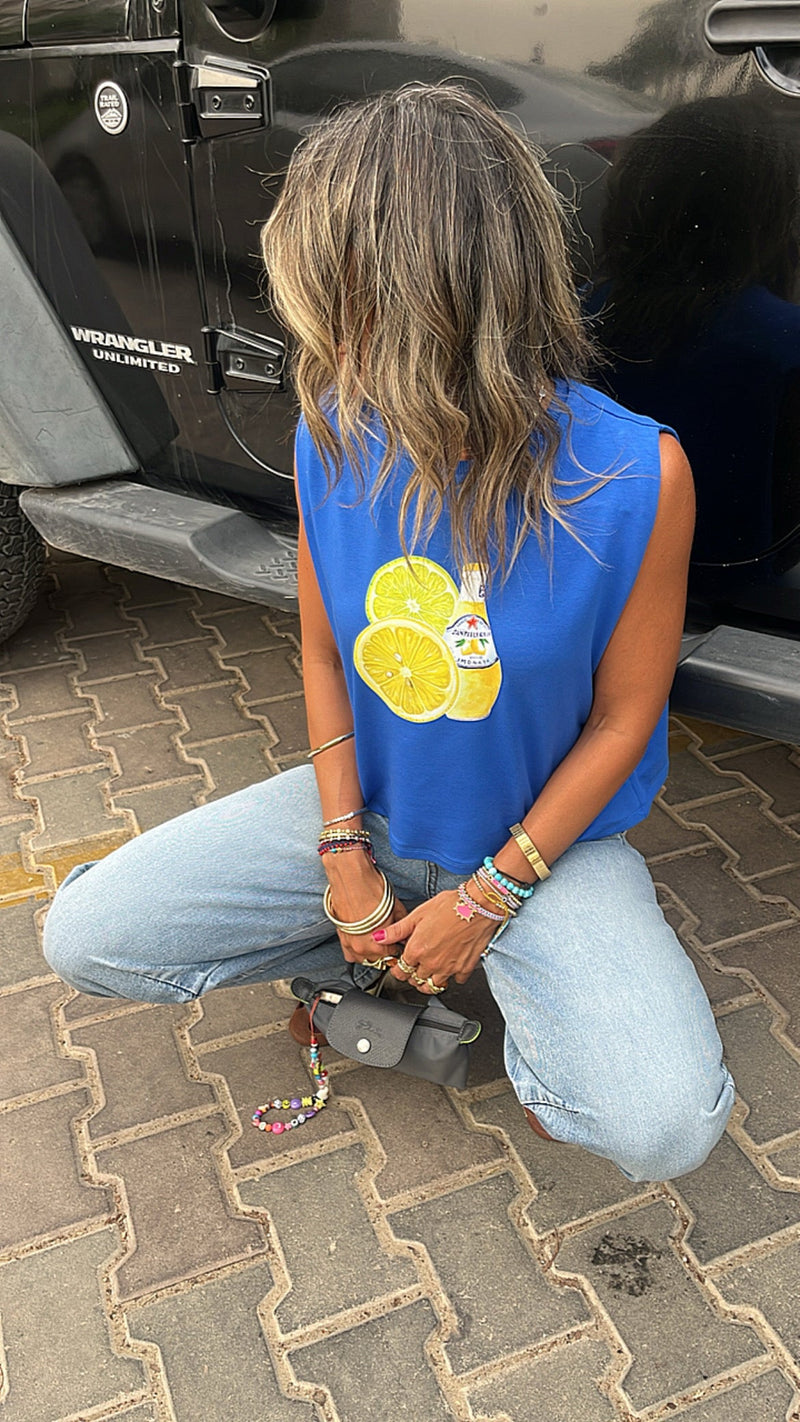 Limoncello Blue Muscle Tee