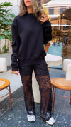 Black Lace Pants