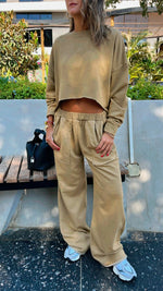 Camel Acid Wash Two Pocket Pants