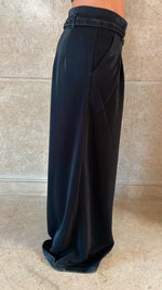 Black Shiny Flare Pants