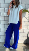 Blue Knit Pants