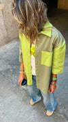 Lime Colorblock County Overshirt