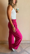 Fuchsia Elastic Boho pants