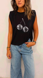 Disco Shoulder Pad Cut Tee