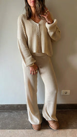 The Beige Cardi Set