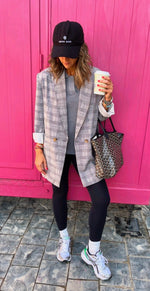 Grey Girl Boss Retro Oversize Blazer