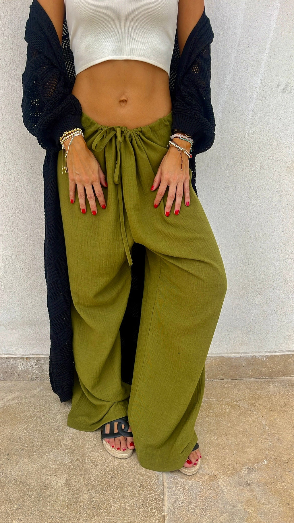 Olive Sunny Dayz Beach Pants