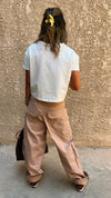 Beige Roped In Cargos