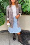 Grey Girl Boss Retro Oversize Blazer