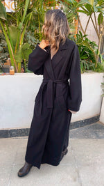 Black Heavy Winter Longline Coat