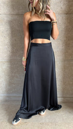 Black Satin Gothic Skirt