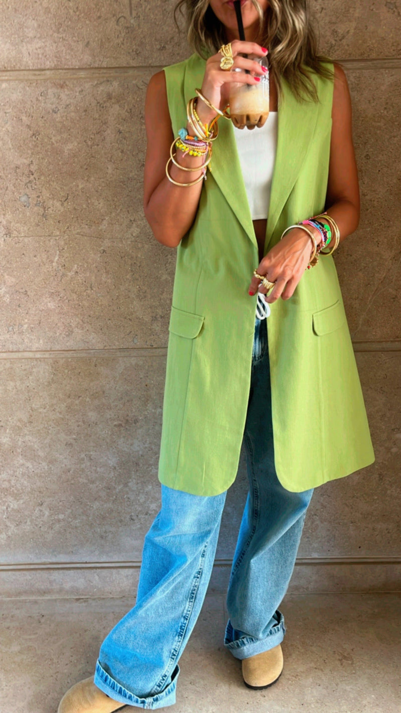 Lime Vested City Girl Vest