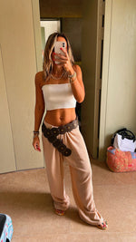 Beige Sunny Dayz Beach Pants