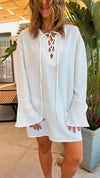 White Tie Up Summer Tunic