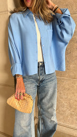 Baby Blue Cropped & Breezy Shirt