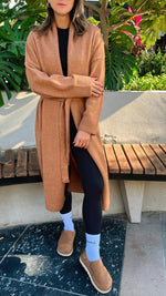 PREORDER Camel Knitted Maxi Cardigan