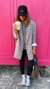 Grey Girl Boss Retro Oversize Blazer