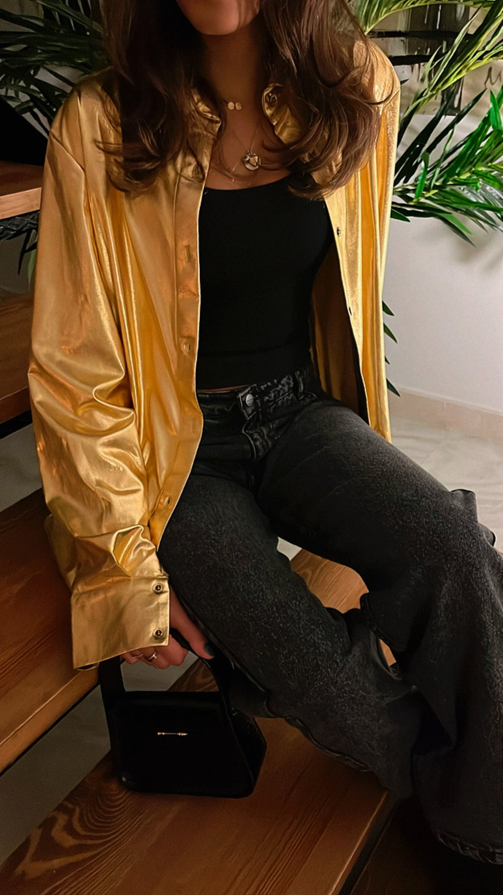 Golden Metallic Party Shirt