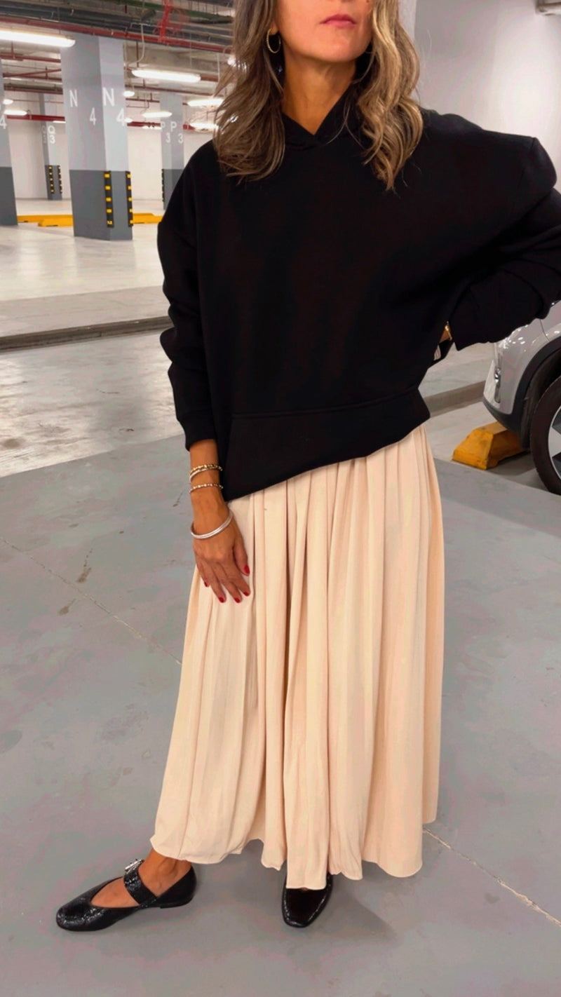 Beige Out & About Skirt