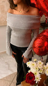 Grey Be My Valentine Top