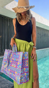 Lime Beach Life Beach Wrap Skirt