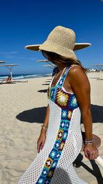 Pop Of Color Crochet Dress