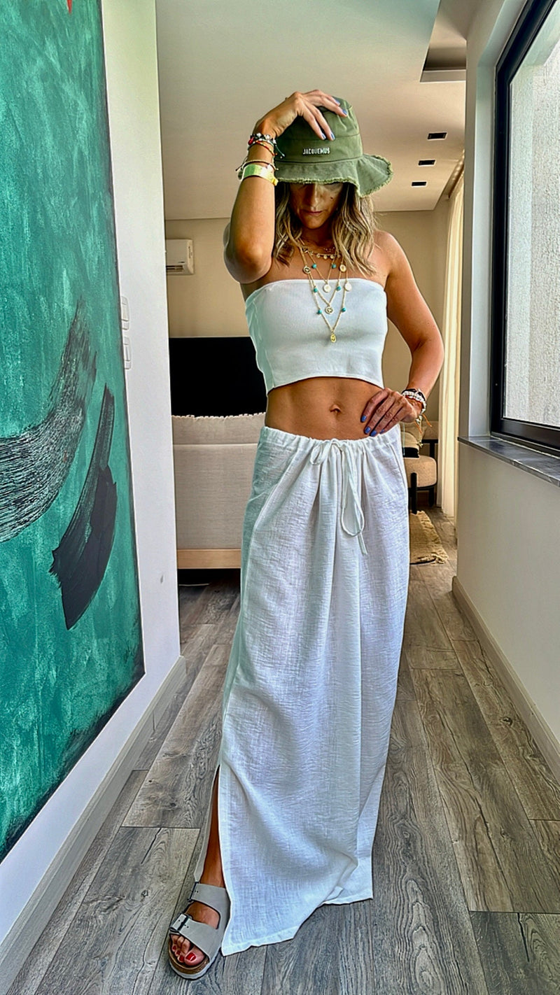 White Sunny Dayz Beach Skirt