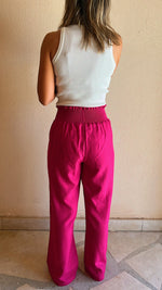 Fuchsia Elastic Boho pants