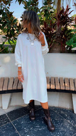 White Basic Side Pocket Dress